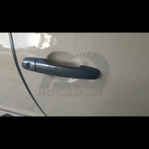 Toyota Vios XP40 NCP42 1st Handle Bowl Cup Cap Protector Cover Chrome Handle Carbon Design Trim For Vios (2003-2006) ARL Motorsport Car Accessories