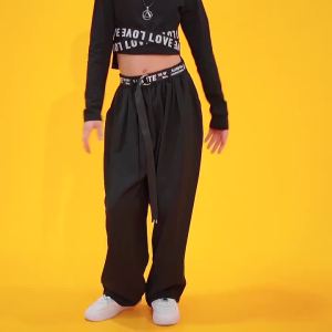 Trang phục biểu diễn nhảy jazz cho bé gái bộ crop top hip-hop mẫu tập thể dục cho trẻ em trang phục thời trang cho buổi trình diễn 3.10
