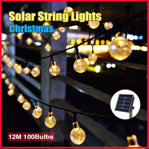 100 LED Bulbs Crystal Ball Solar Garden Light Solar Lights Outdoor Waterproof Solar Lamp light Power LED String Solar Garlands Garden Christmas Decor For Outdoor