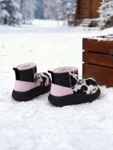 Josiny | New Winter Thick Warm Cowprint Snow Boots Women