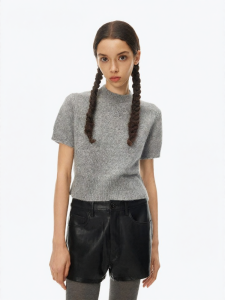ANN ANDELMAN | High Collar Slim Fit Wool Sweater