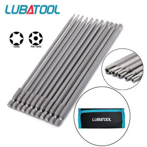 8/11Pcs S2 Torx Screwdriver Bit Set With Bag 1/4 Shank Hex Wind Drill Head 100mm 150mm Screw Wrench Magnetic Star Hand Tool