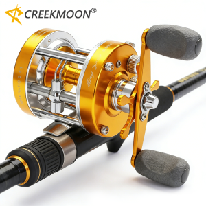 All Metal Trolling Drum Fishing Reel 5.2:1 Left/Right Hand Baitcasting Wheel Centrifugal Brake For Saltwater Sea Surf Fish Gold