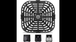 Air Fryer Replacement Grill Pan Fit for Instant Vortex Plus Air Fryer Replacement Parts Grill Plate Crisper Plate Tray Non-Stick