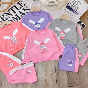 Quần Áo Cho Bé Gái Đồ Bộ Bé Gái Thu Đông Habi Fashion HB2328 Họa Tiết Thỏ Dễ Thương Cho Bé 10-25KG