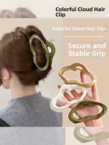Elegant Acrylic Cloud Shaped Hair Claw Womens Back of Head Updo Shark Clamp Hair Quantity Multi Headwear Autumn Fashion Accessories