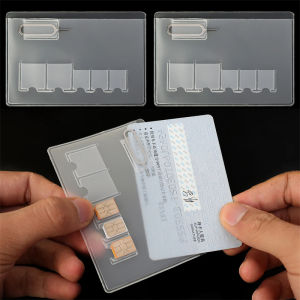 10Pcs Portable Mini SIM Card Transparent Storage Bag for TF/SD CF Memory Cards Clear Protector Anti Lost Dustproof Protective Cover