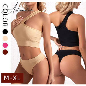 Autumntide Women Sports Push Up Bra And Boxer Panties Set Seamless Yoga High Waist Workout Shorts Crop Tops Gym Sportswear