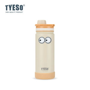 TYESO | Tyeso 600ml Portable Water Cup with Non-slip Silicone Cover Leakproof Lightweight for Cold Drink Bottle With Cute Eye Sticker
