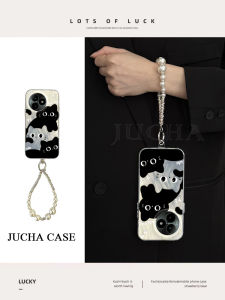 Ultra-Thin Silicone Cartoon Womens Phone Case for Xiaomi Redmi K80 Supreme Version K60Pro High-End Sensation K70Por New Full Cover Black White Cat Design