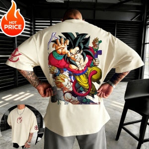 Bandai | Dragon Ball Son Goku Saiyan Men New Summer Oversized T-Shirt Harajuku Vintage Loose Women Streetwear Casual Short Sleeve Top Tee