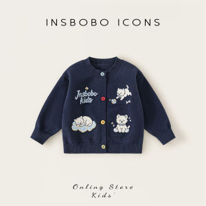 insbobo | Áo Cardigan Len cho Trẻ Em Mùa Thu