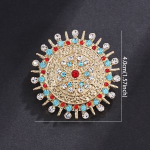 Elegant Star Shaped Fashion Brooch Pin for Women Alloy Embedded Swarovski Crystal Pin Fixed Clothing Anti-Light Accessory