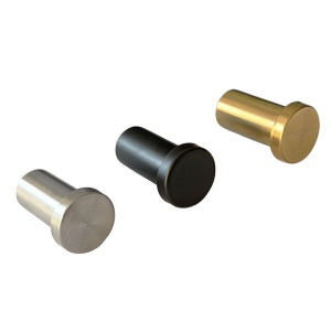 2Pcs Cylindrical Stainless Steel Coat Hook Bathroom Hardware Hanging Clothes HookWall-Mounted Cylindrical 16x35mm Single Hook