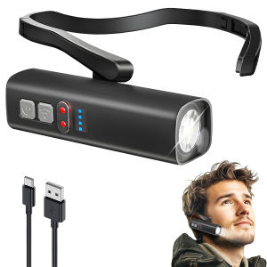 2025 Ear Clip Headlamp– Bright LED Headlight Rechargeable Waterproof Head Flashlight for Fishing Hiking Running Cycling Outdoor