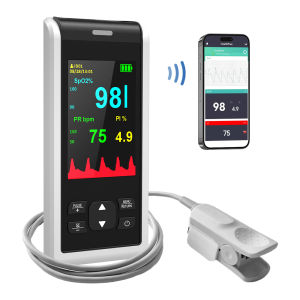HealthTree Handheld Pulse Oximeter For Adult Pulse Oximeter Fingertip Oximeter Rechargeable Night Alarm
