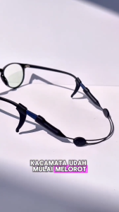 Tali Kacamata Pria Wanita Adjustable Olahraga Silicone Strap PLUS Earhook Spectacles Penahan Kacamata Anti Melorot