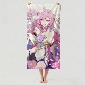 Hasbro | Game Honkai Impact Elysia Towel Drying Bath Towel Applicable To Light Swimming Camping Yoga Beach Out