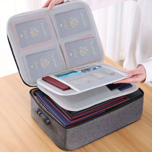 File Organizer Bags Document Home Office Travel Safe BagMulti-Layer Portable Storage For Important  Passport Certificates Legal