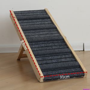 Foldable Solid Wood Dog Ladder Cat Slope Ramp Small Dog Helper for Car Climbing Anti-Slip Pet Toys And Supplies Cat Play Tower