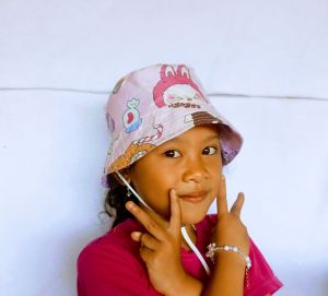 topi bucket anak tali bahan canvas motif lucu usia 2-9 tahun