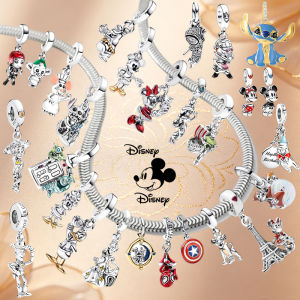 Miniso | Hot Sale 925 Silver Stitch & Cartoon Animal Charms Beads Fit Original BraceletsDIY Jewelry Making Gifts For Fans & Women