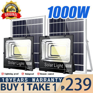Solar Lights Outdoor Lighting With Solar Panel 10000W LED Light Waterproof Flood Light Street Light With Remote Support COD
