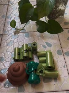 Pet Poop Bag 15pcs/Roll | Baby Diaper Bag | Garbage Bag for Dog & Cat Waste | Bag Holder & Dispenser | Small Rubbish Bag