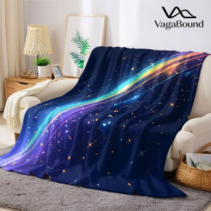 Rainbow Meteor Flannel Blanket Warm Soft Halloween Christmas Decorative Couch Warm Cozy All-Season Gift