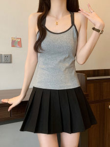 Áo Ba Lỗ Nữ Dáng Ôm Mùa Hè 2025 Mới Về Áo Ba Lỗ Cotton Polyester Màu Trơn Che Giấu Mỡ Bụng Cho Người Béo Nhẹ Mặc Trong