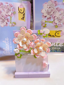 Đồ Chơi Khối Xây Dựng Hình Hoa Quà Tặng Phong Cách INS Chậu Hoa Mini Mái Nhà Kẹp Giấy Bức Thư Bó Hoa Trang Trí Đồ Chơi Dành Cho Mọi Lứa Tuổi