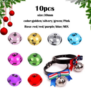 10-50Pcs 30mm Iron Jingle Bells Colorful Xmas Craft Pendants DIY Ornament Making Holiday Decor Wind Chime Supplies