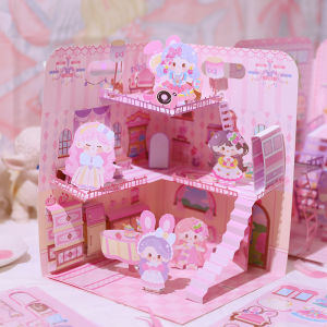 Princess Theme 3D Quiet Book Sticker Craft House for Girls Early Education Intelligent Toys from China Cartoon Style