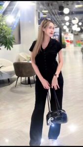 เซ็ทเสื้อแขนสั้นกางเกงขายาว ผ้าท็อฟฟี่ งานสวยใส่สบายมากกก