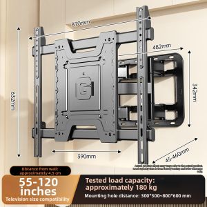 BESSGROUP | Thin Adjustable Extensible TV Mount Wall Bracket