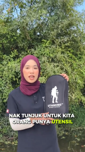 UtanKing™ Cooking Utensils Organizer Set BBQ Camping Cookware Set Kitchen Utensil Kit Alat Memasak