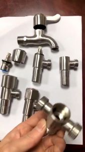 Van chữ T 3 ngã giảm áp van chia nước cho vòi xịt vệ sinh và bồn cầu chất liệu INOX SUS 304 bền bỏ chống gỉ sét
