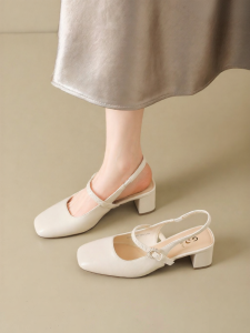 Josiny | French Square Toe Mary Jane Shoes