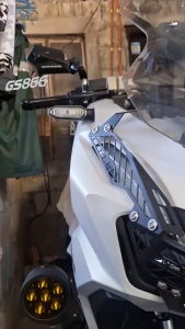 HONDA ADV160 / ADV150 Headlight Grill Guard Cover / Headlamp Guard Full Alloy Matte Black Durable Easy Install