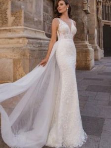 ถอดออกได้ ทรงเอ Mini กระโปรง งานแต่งงาน เดรส เครื่องแต่งกายการแสดงบนเวทีการถ่ายภาพท่องเที่ยวสีบริสุทธิ์สูง เอว ยาว กระโปรง