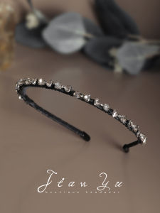 Elegant Butterfly Knot Crystal Hairband Super Fairy Tale Vintage Style Thin Headband Luxury Sensation Hair Clip Fashionable Accessory