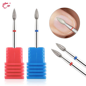 BNG 1/2PCS Flame Cone Cuticle Clean Nail Drill Bit 3/32 Professional Safety Carbide Diamond Nail Bit Nail Cleaner for Cuticle