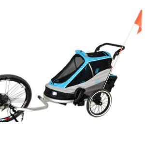 New Single Seat Aluminum Alloy Childrens Trailer Mountain Bike One Button Carriage Child Pushcart Towed Trailer Hitch