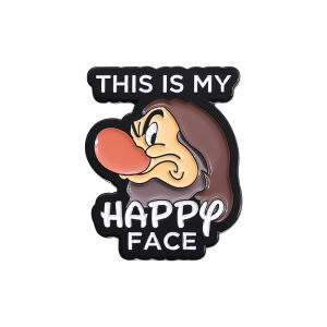 This Is My Happy Face Enamel Pin Cartoon Anime Big Nose Dwarf Role Metal Brooch Lapel Backpack Badge Jewelry Gifts For Friends