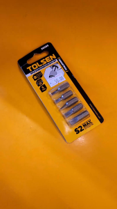 Tolsen Industrial 5pcs Flat Screwdriver Bits Set (SL 3/4/4.5/5/5.5/6.5x25mm) 20285
