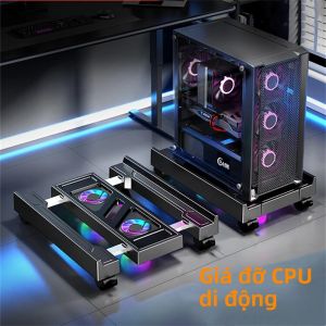 Giá Đỡ Máy Tính Di Động Có Thể Điều Chỉnh Với Quạt Làm Mát RGB Giá Đỡ CPU Có Thể Kéo Dài Giá Đỡ Để Bàn Để Tản Nhiệt Và Xe Đẩy CPU