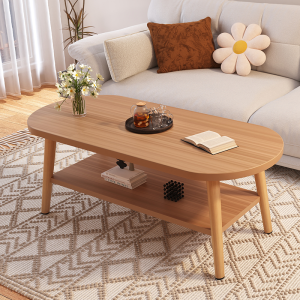 Cloud Coffee Table Mango Meja Double Layered Sofa Table Tea Table Elliptical Corner Rental House Simple Table ruang tamu mini Kecil 云朵茶几