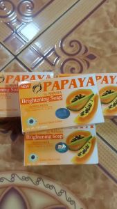Mamaya: Sabun Pembersih Wajah Papaya & Sunscreen BPOM Resmi Bersertifikasi Halal 70gr & 135gr (Strip Orange)