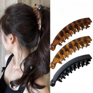 🔥Versatile Fashion Ponytail Hair Clip Women Large Twist Clip Creative Vertical Banana Clip LovelylifeFu👍