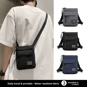 Wepower New Mens Fashionable Slim Crossbody Bag Outdoor Sports Single Shoulder Bag Mobile Phone Bag Nylon Material Handbag